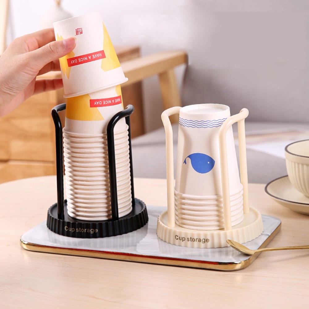 Coffee Tea Organizer - ทิ้งถ้วยผู้ถือเดสก์ท็อปถ้วยกระดาษOrganizer Creative Non Perforated Storage RackสําหรับHome