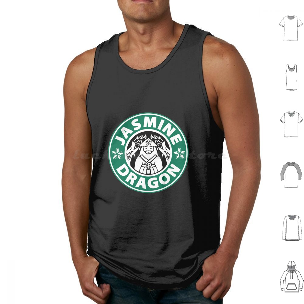 Coffee Jasmine Tea - Jasmine Dragon Tea Shop เสื้อกล้ามเสื้อกั๊กแขนกุด Jasmine