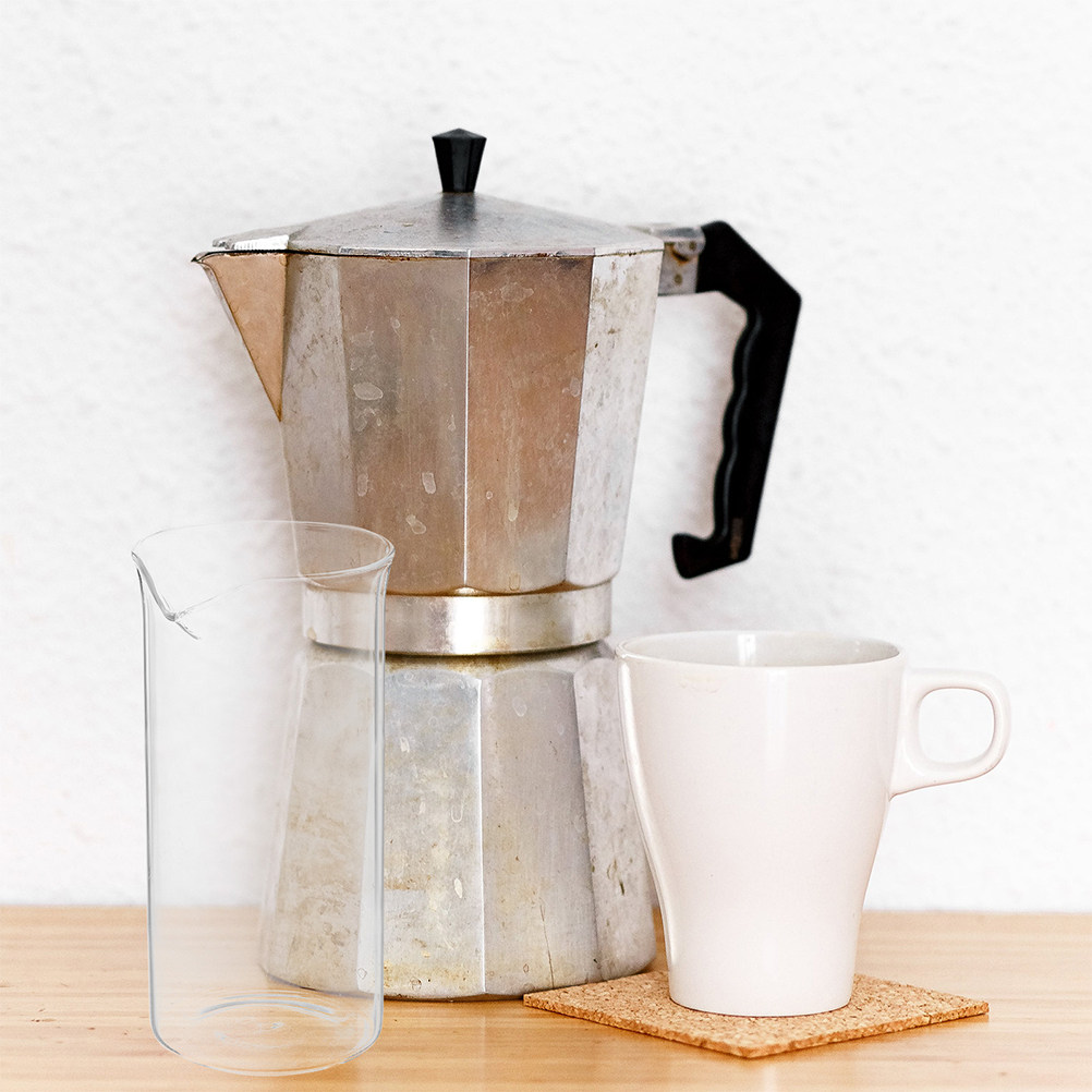 Coffee And Tea Glass - แก้วเปลี่ยนสำหรับเครื่องชงกาแฟแบบกด ทนความร้อน ทำจากแก้วบอโรซิลิเกต พร้อมด้ามจับกันลื่น ออกแบบตามหลักสรีรศาสตร์ เหมาะสำหรับสำนักงานและห้องครัว
