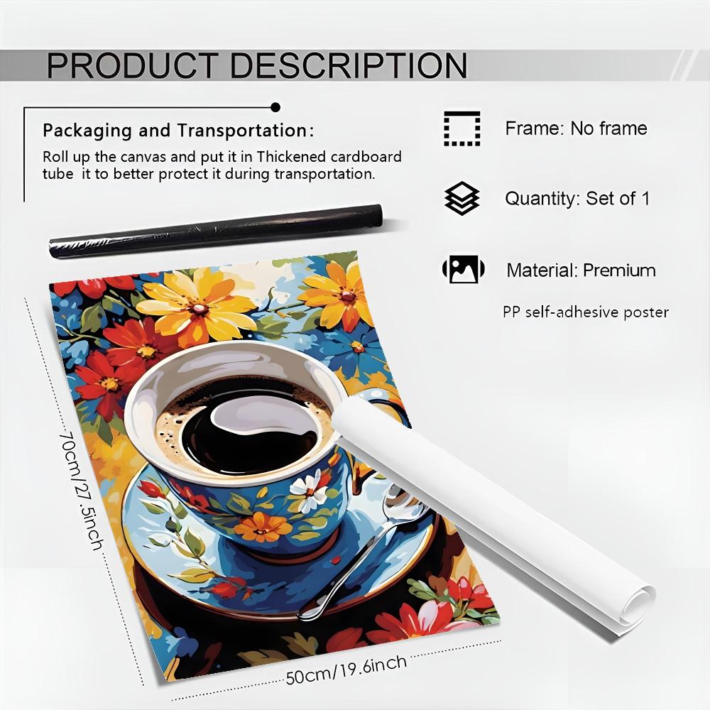 โปสเตอร์ลายถ้วยกาแฟสำหรับจิบน้ - Coffee Tea Poster บทวิจารณ์และราคา