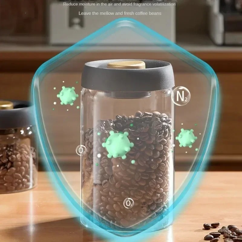 โถเก็บกาแฟสุญญากาศแบบแมนนวล ทำ - Coffee Tea Organizer บทวิจารณ์และราคา