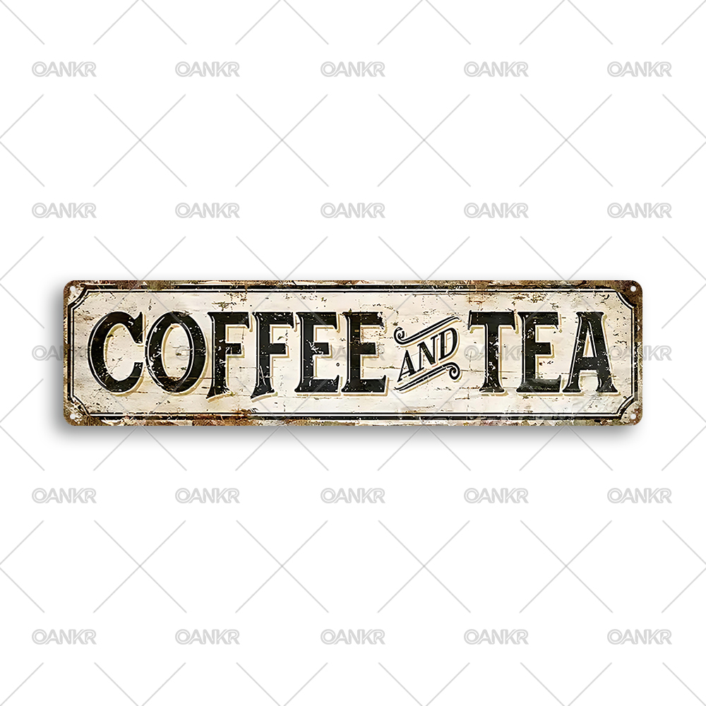 ป้ายโลหะตกแต่งผนังสไตล์วินเทจ  - Coffee Tea Poster บทวิจารณ์และราคา