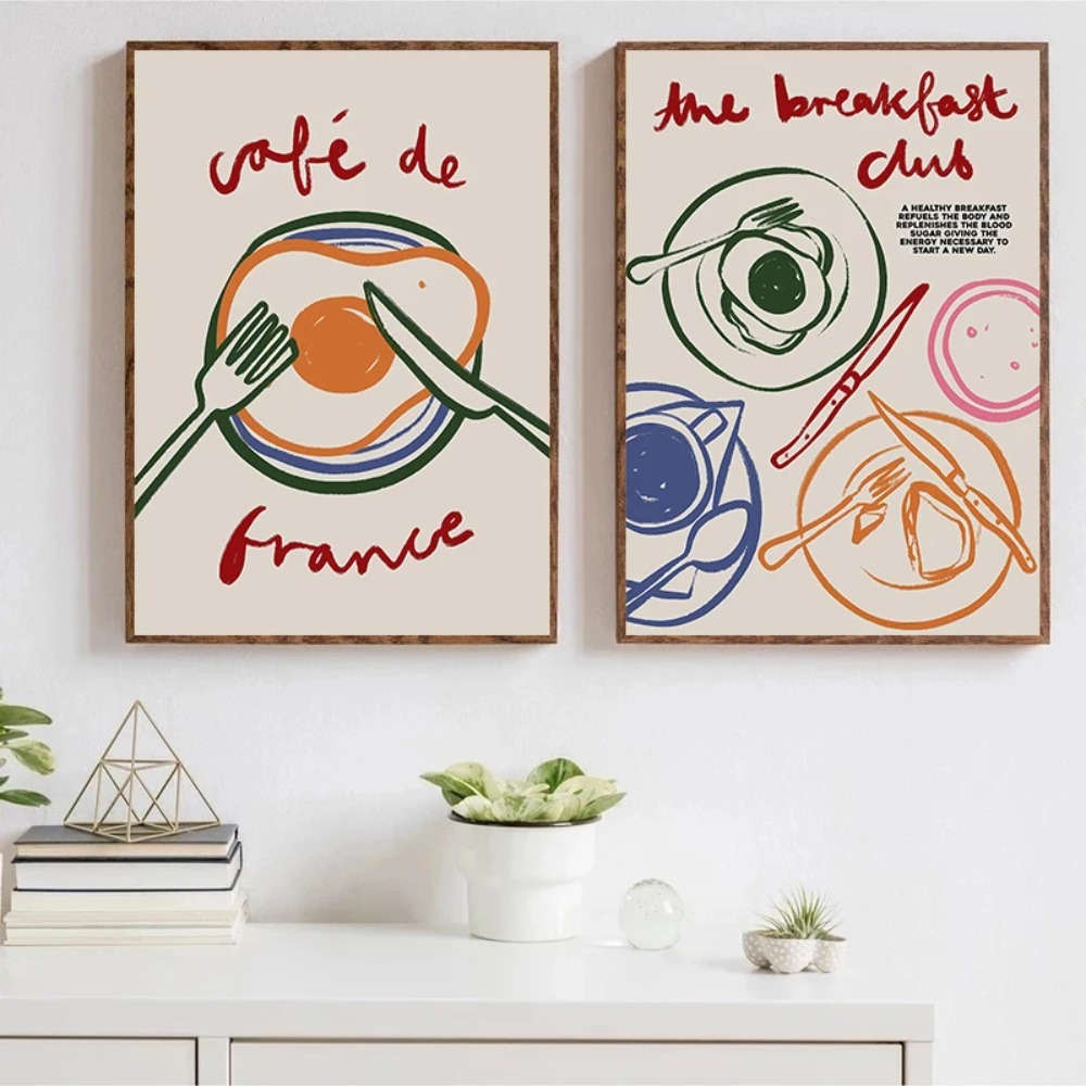 ร้านกาแฟชายามบ่าย Croissant ถ้ - Coffee Tea Poster บทวิจารณ์และราคา