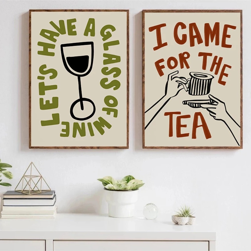 ร้านกาแฟชายามบ่าย Croissant ถ้ - Coffee Tea Poster บทวิจารณ์และราคา