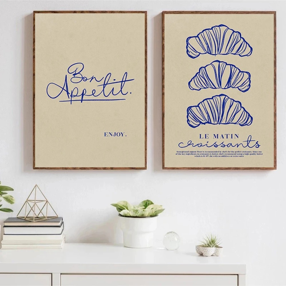 ร้านกาแฟชายามบ่าย Croissant ถ้ - Coffee Tea Poster บทวิจารณ์และราคา