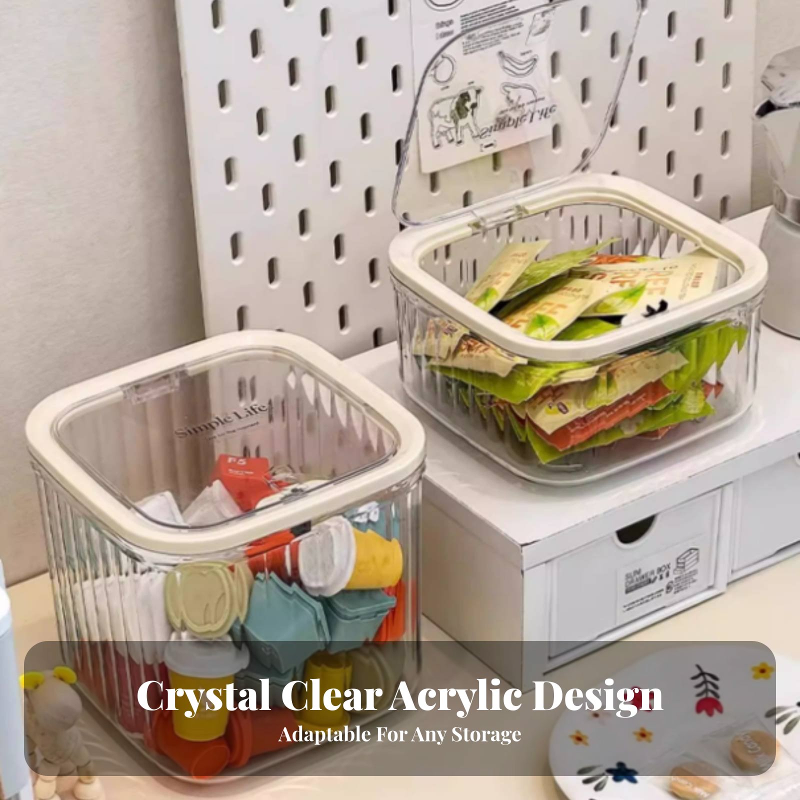 กล่องเก็บถุงชาพลาสติกความจุขนา - Coffee Tea Organizer บทวิจารณ์และราคา