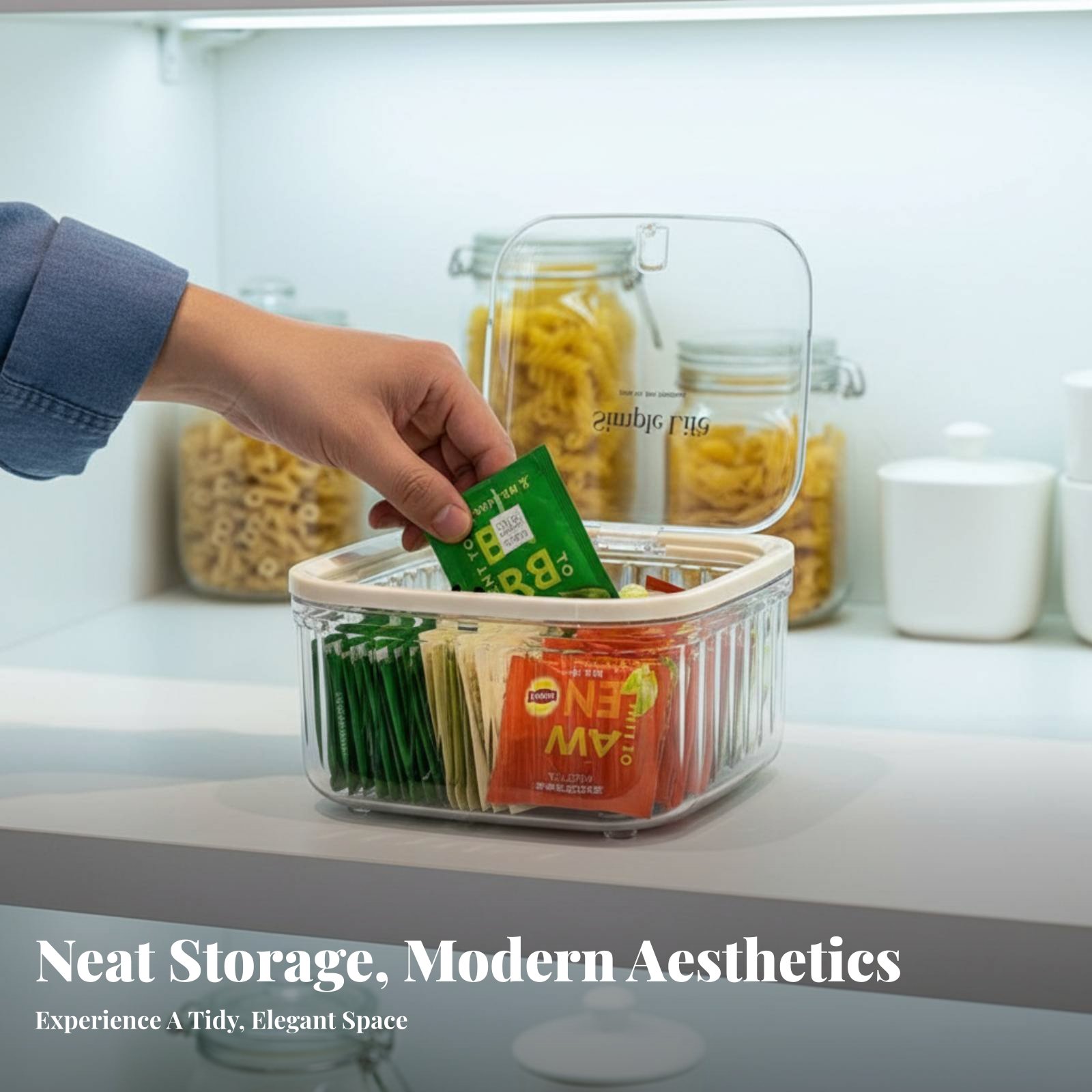 กล่องเก็บถุงชาพลาสติกความจุขนา - Coffee Tea Organizer บทวิจารณ์และราคา