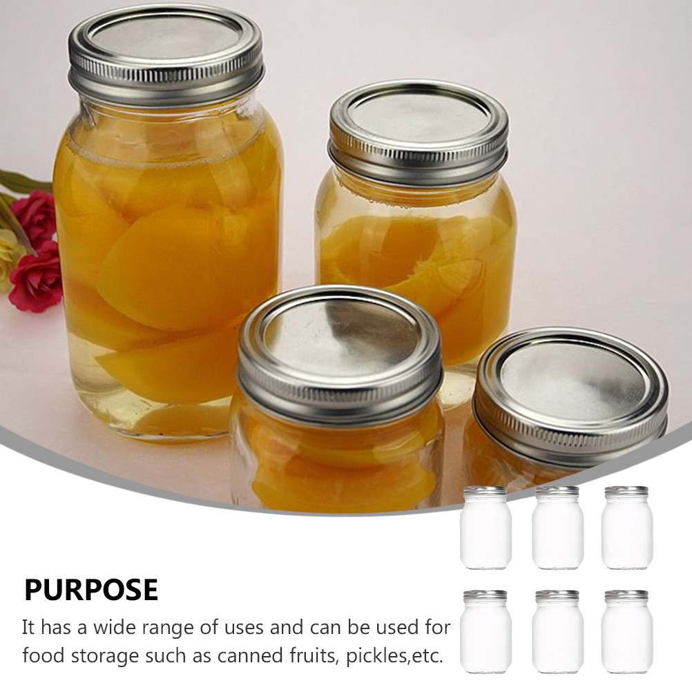 ขวดแก้วใสทรงกลม 6 ชิ้น พร้อมฝา - Coffee And Tea Glass บทวิจารณ์และราคา