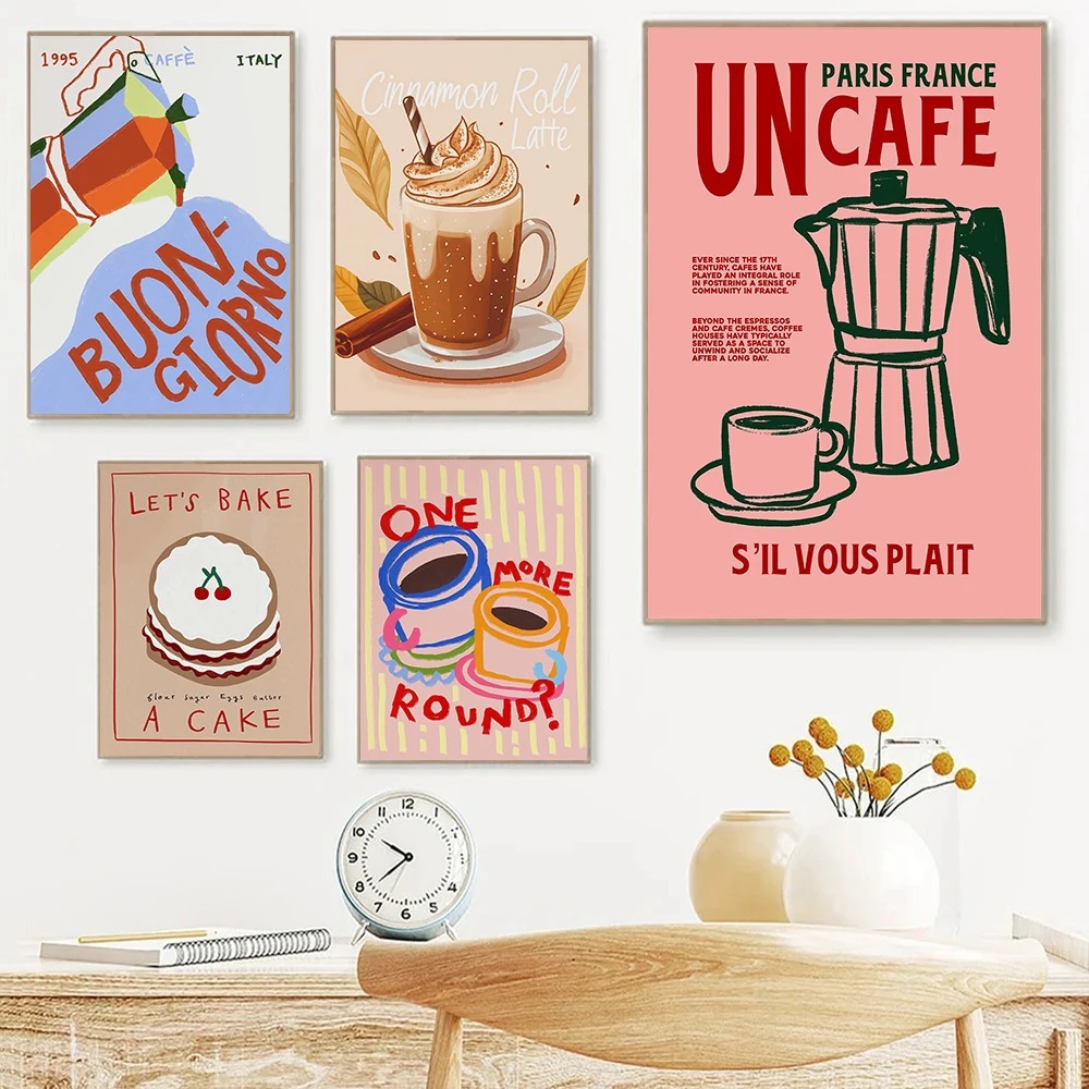 ร้านกาแฟ น้ำชายามบ่าย ครัวซองต - Coffee Tea Poster บทวิจารณ์และราคา
