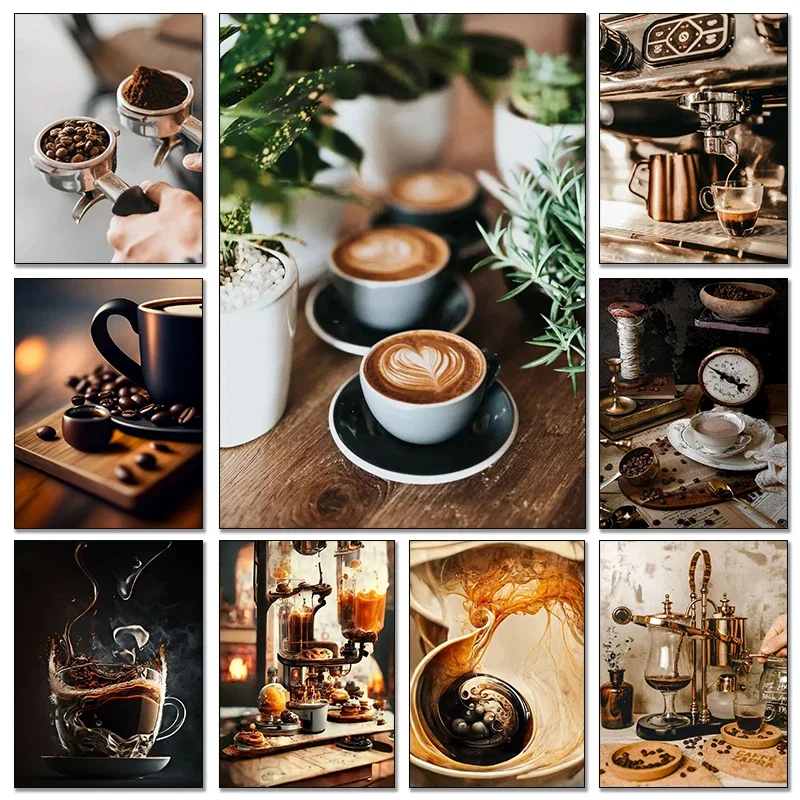 โปสเตอร์ภาพวาดบนผ้าใบลายกาแฟวิ - Coffee Tea Poster บทวิจารณ์และราคา