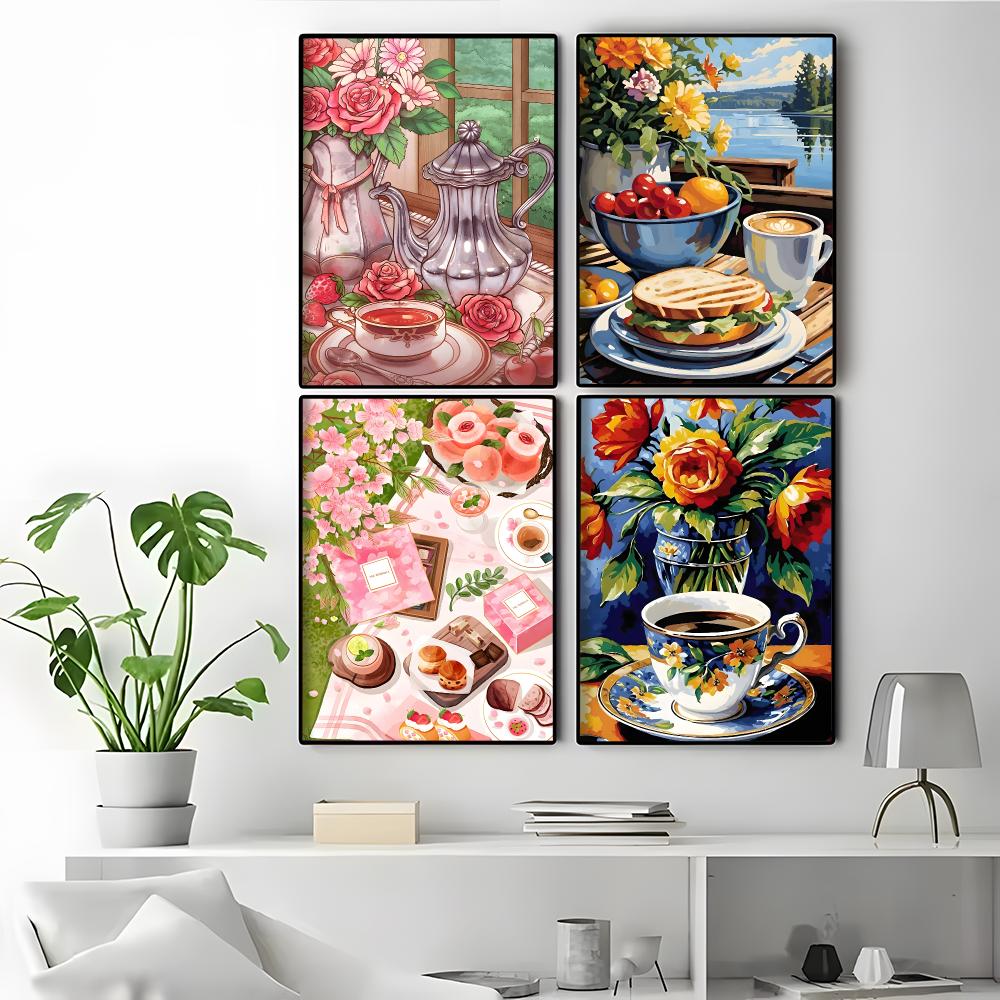 แก้วกาแฟสำหรับดื่มชายามบ่าย ขอ - Coffee Tea Poster บทวิจารณ์และราคา