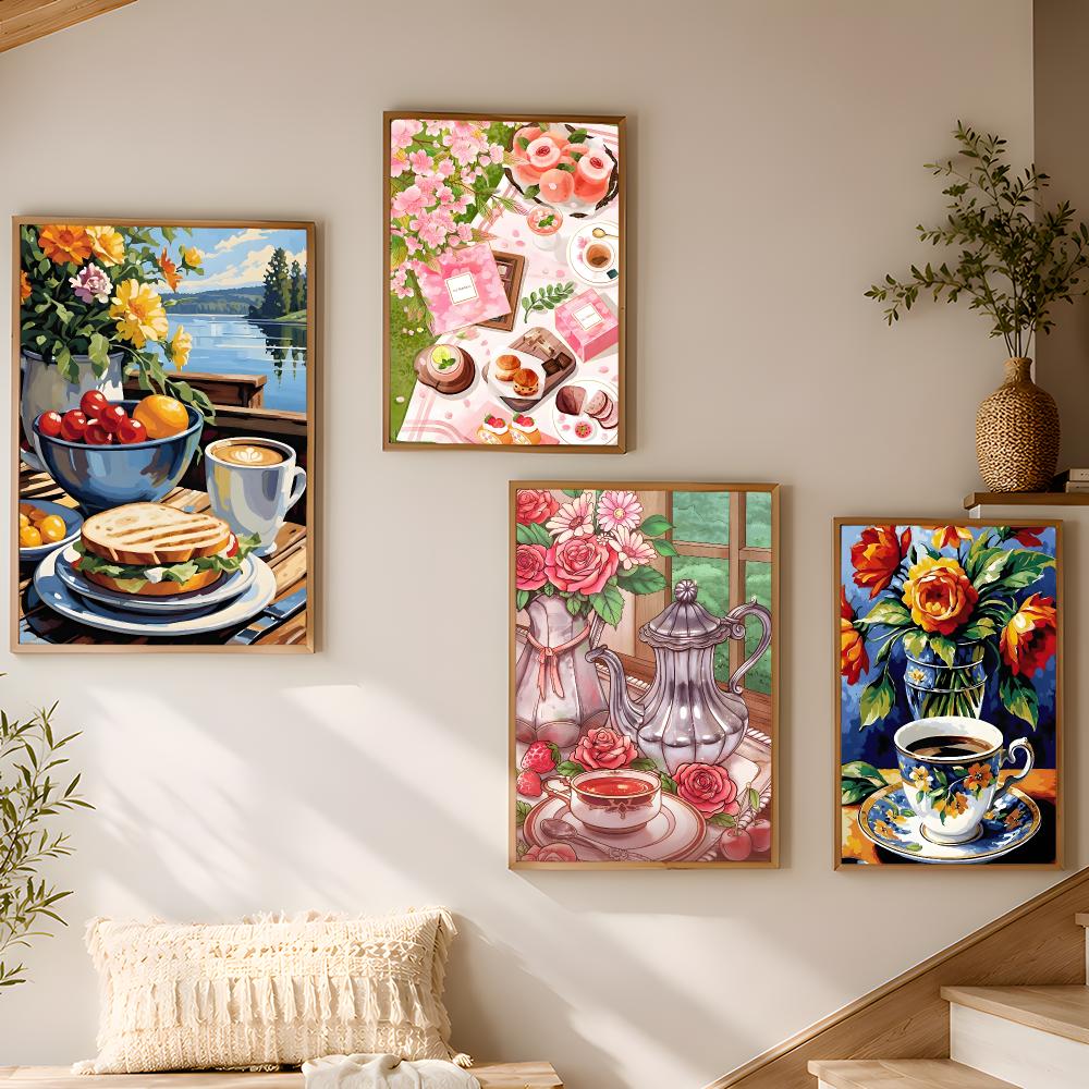 แก้วกาแฟสำหรับดื่มชายามบ่าย ขอ - Coffee Tea Poster บทวิจารณ์และราคา